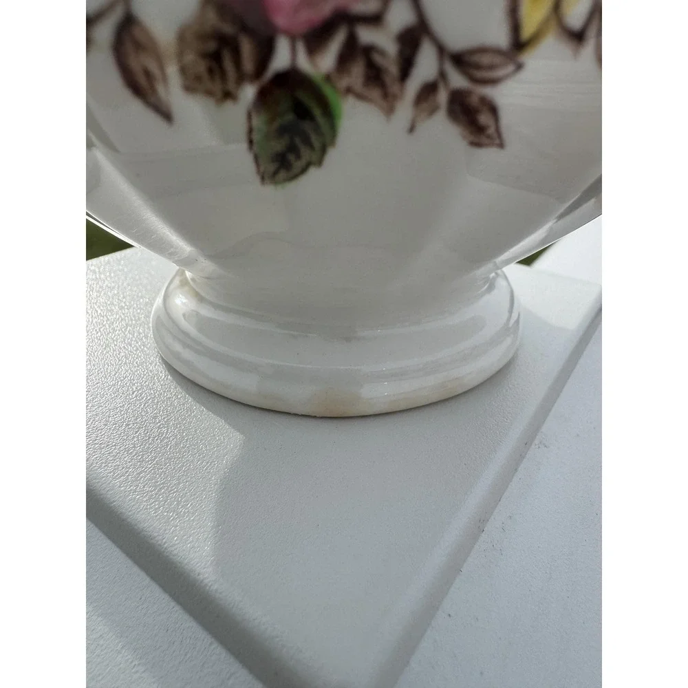 VTG MCM J&G Meakin Chatsworth Creamer & Sugar Bowl Set  White England Floral